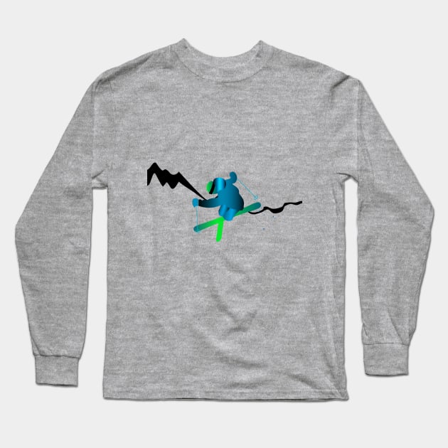 Ski jumping Long Sleeve T-Shirt by leewarddesign